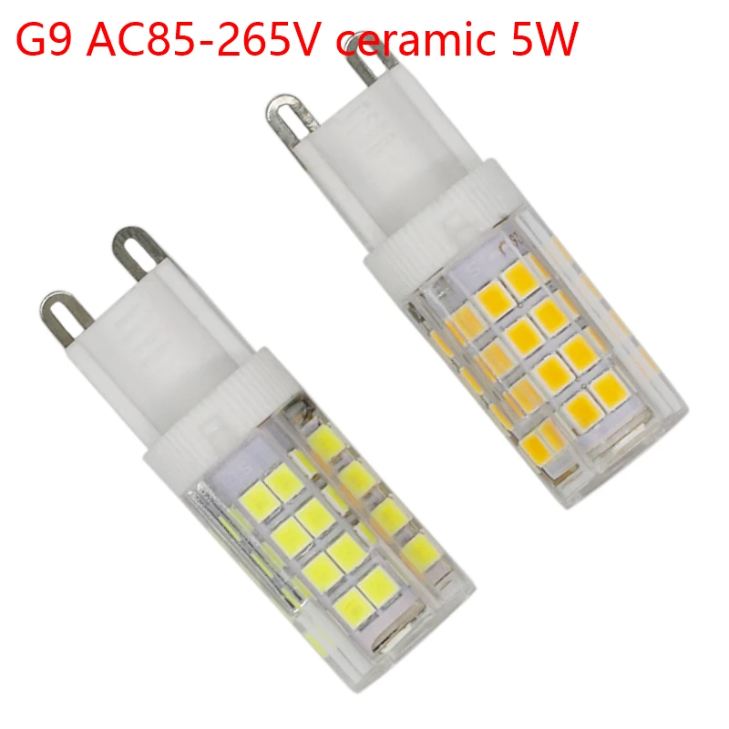 Новый G9 5 Вт AC85V 265V SMD2835 52 светодиода без мерцания заменить 60 галогенные