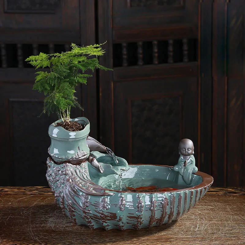 Водяной фонтан Zen с хрустальным шариком Lucky Feng Shui винтажный домашний декор