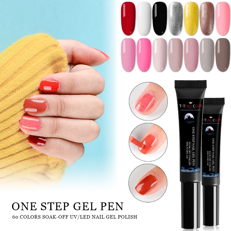 Женская Блестящая ручка для ногтей 3 в 1 простой использовании не требует