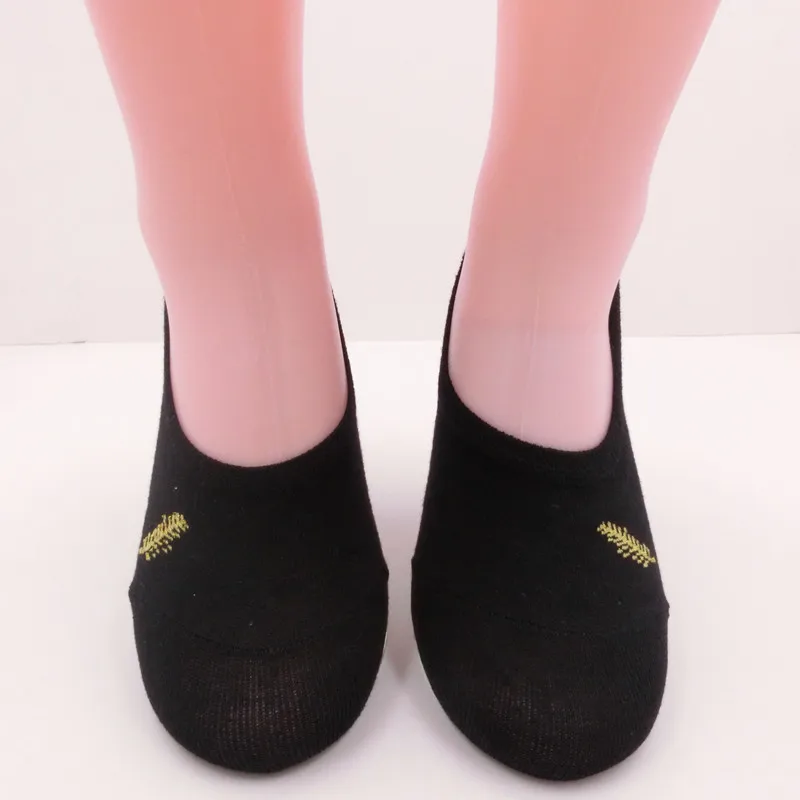 Модные черные носки женские хлопковые до щиколотки в простом стиле летние новые