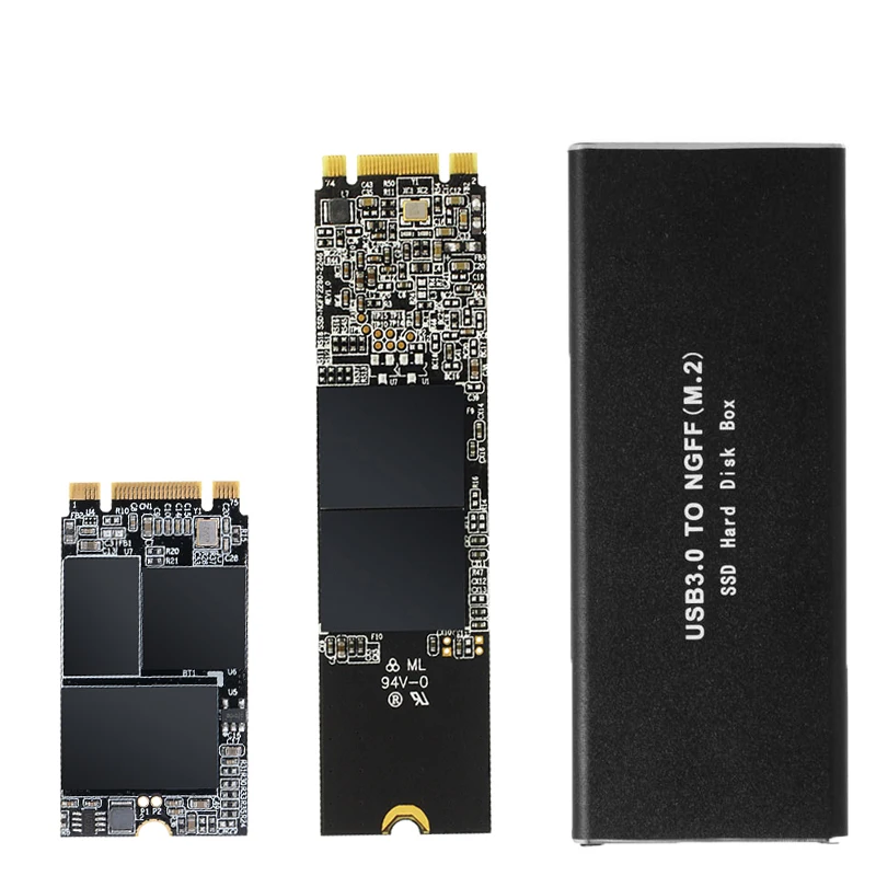 M.2 SSD 2242 120 ГБ 240 512 HDD 22x42 мм 22X80 128 256 NGFF M2 SATA твердотельный жесткий диск USB3.0 box для ПК