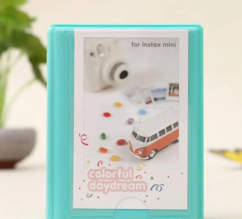 3 дюйма 28 карманов Fujifilm Instax Mini 8 пленок Instax Mini 9 7s 70 25 50s 90 визитных карточек с моментом фотоальбом 1 штука - Цвет: green