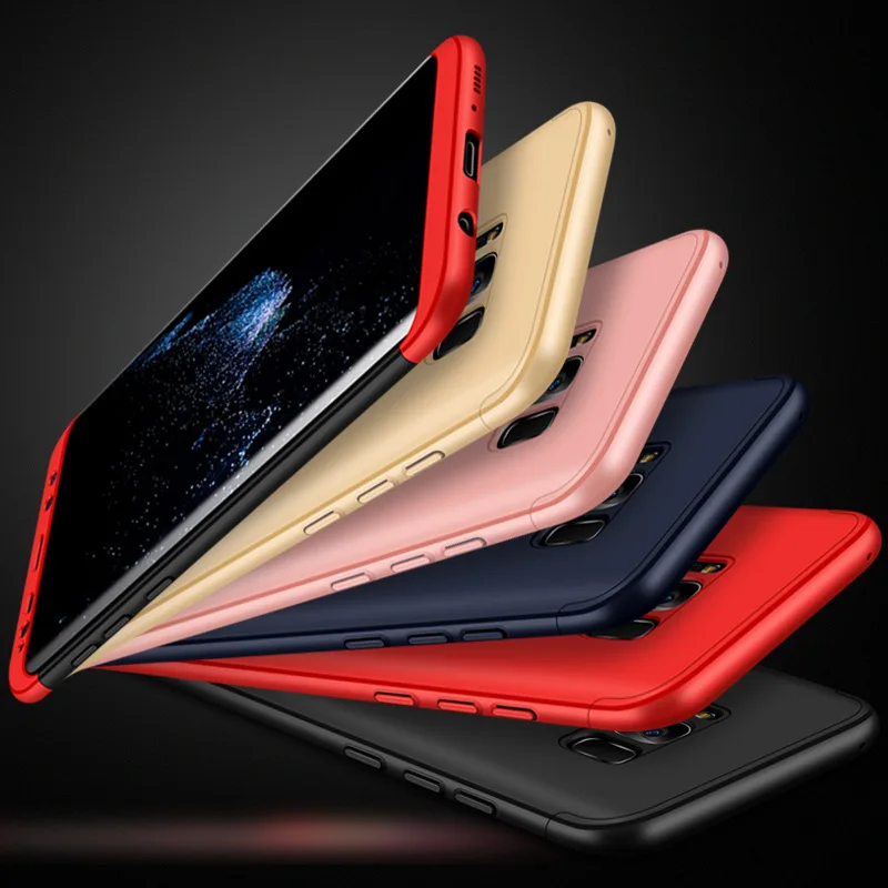 Защитный чехол на 360 градусов для Samsung s8 телефона s8plus защитный + Жесткий Чехол из