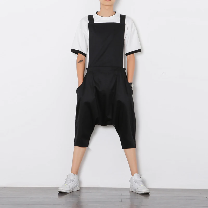 Мужской комбинезон модные мужские комбинезоны повседневные свободные шаровары