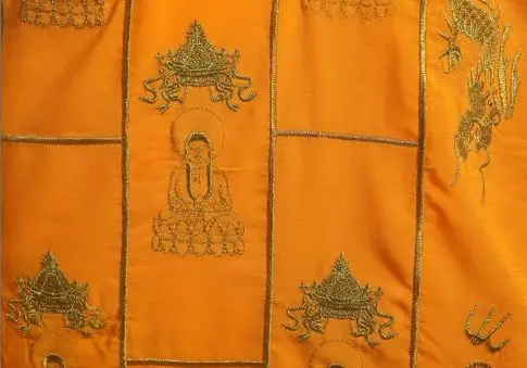 Буддистские Монки унисекс на заказ вышитые кейсы желтое золото Будда