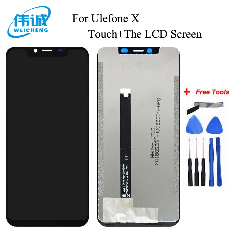 WEICHENG, высокое качество, для 5,85 дюймов, Ulefone X, ЖК-дисплей, дигитайзер, с сенсорным экраном, Замена+ Бесплатные инструменты