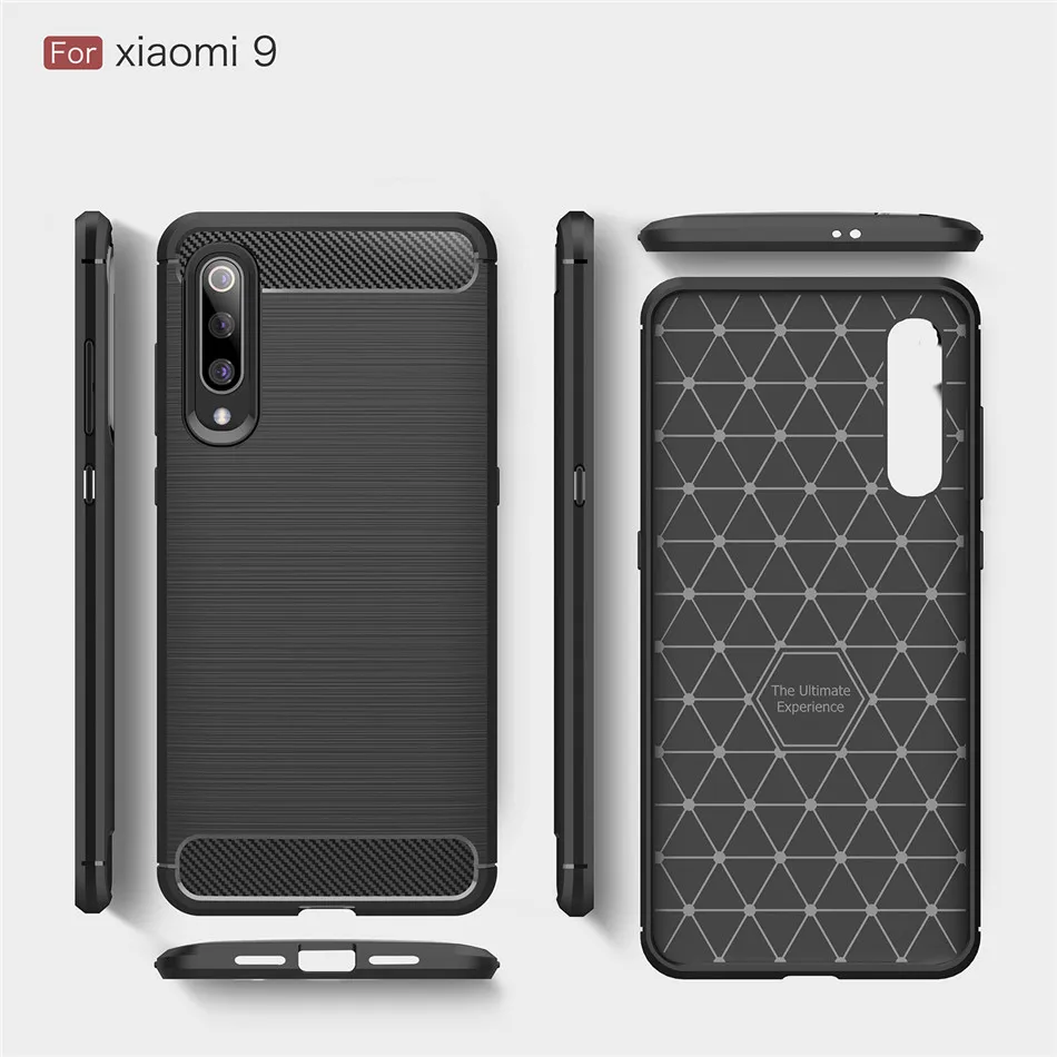 Силиконовый чехол для Xiaomi Mi 9 SE Pro силиконовый мягкий ударопрочный из углеродного