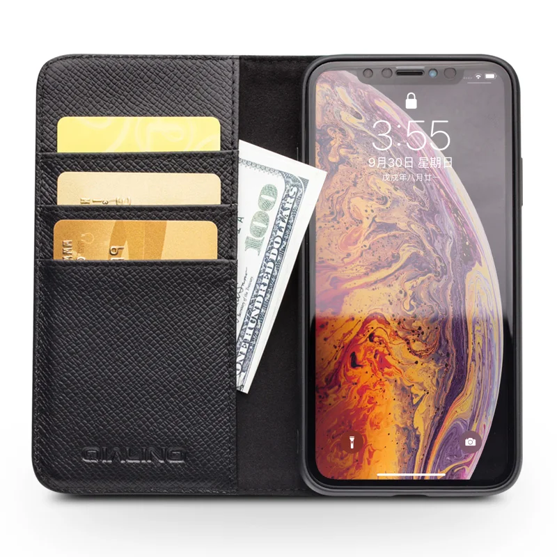 Новый 2 в 1 чехол для iPhone X XR XS Max из натуральной воловьей кожи телефона коровьей