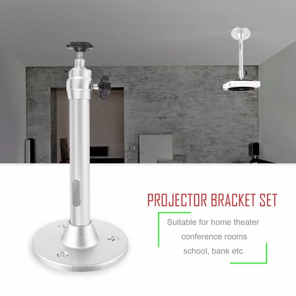 Universal Mini Aluminium Alloy 360 Degree Rotation LCD DLP Projector Ceiling Wall Mount Metal Bracket Holder Stand | Электроника