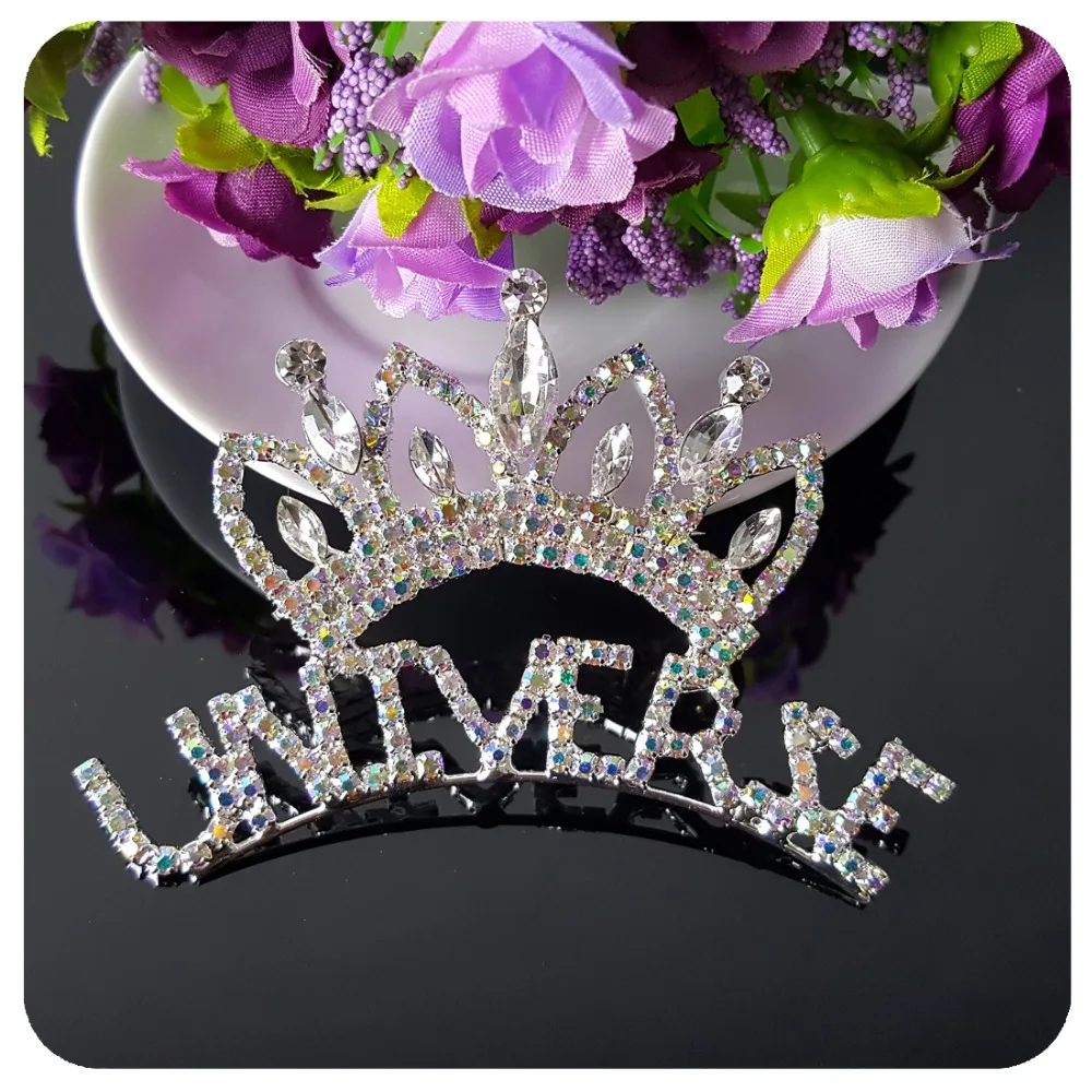 Великолепные стразы Вселенная королева броши конкурс красоты корона булавка |