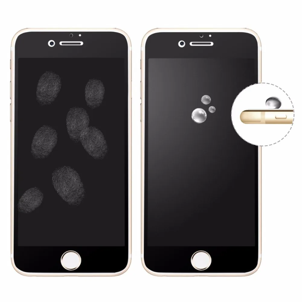 Gourde матовое 5D закаленное стекло для iPhone 7 8 plus полное покрытие защита экрана 9H 6 от