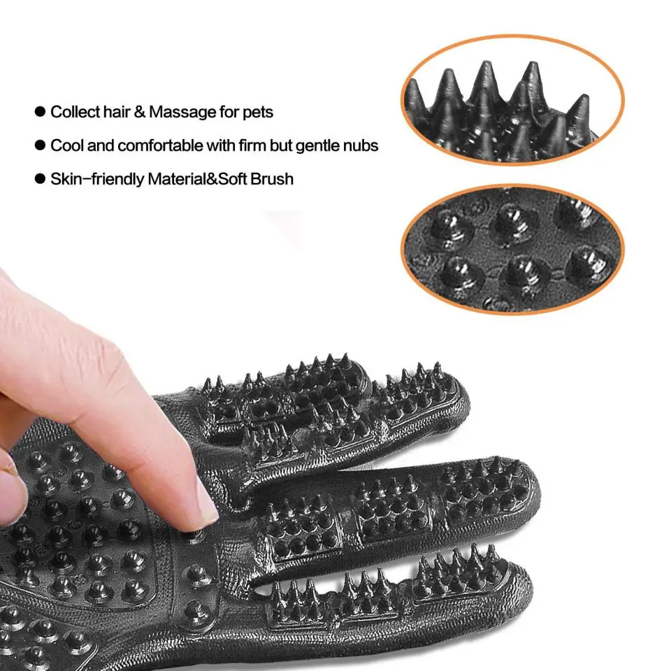 DEIRYLE 1 Pair Pet Grooming Glove Five Finger Comb Bathing Shedding Massage Tool for Long or Short Hair Dogs Cats | Дом и сад