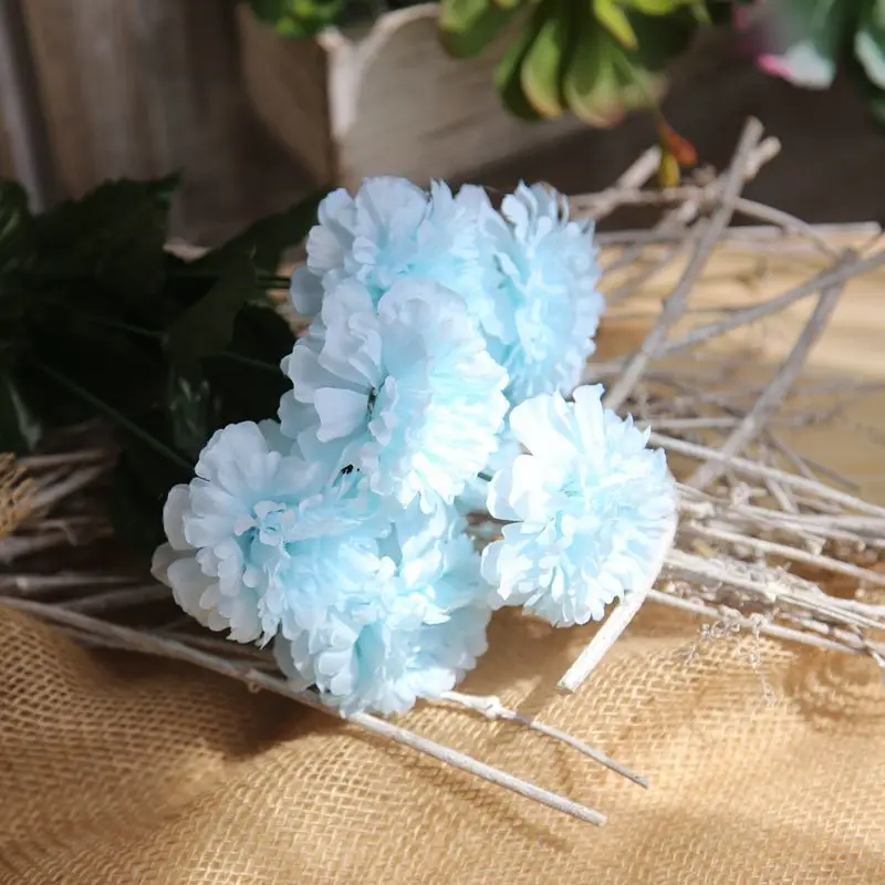 Букет из 7 искусственных шелковых цветов для мам 14 6 дюйма|Искусственные и сухие