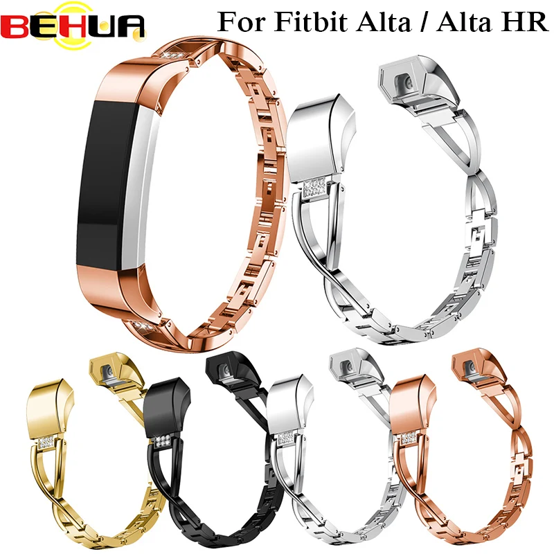 

High Quality Replacement Alloy Crystal Rhinestone Wristband Band Strap Bracelet For Fitbit Alta/For Fitbit Alta HR Watch Band