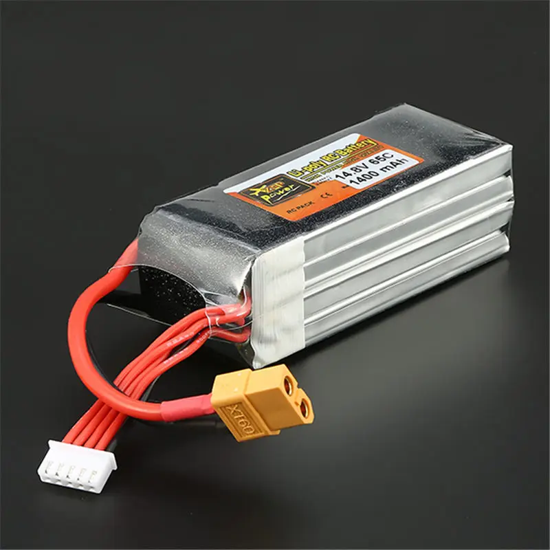ZOP Power 14 8 V 1400mAh 65C 4S Lipo батарея перезаряжаемая XT60 Разъем для RC мультикоптера