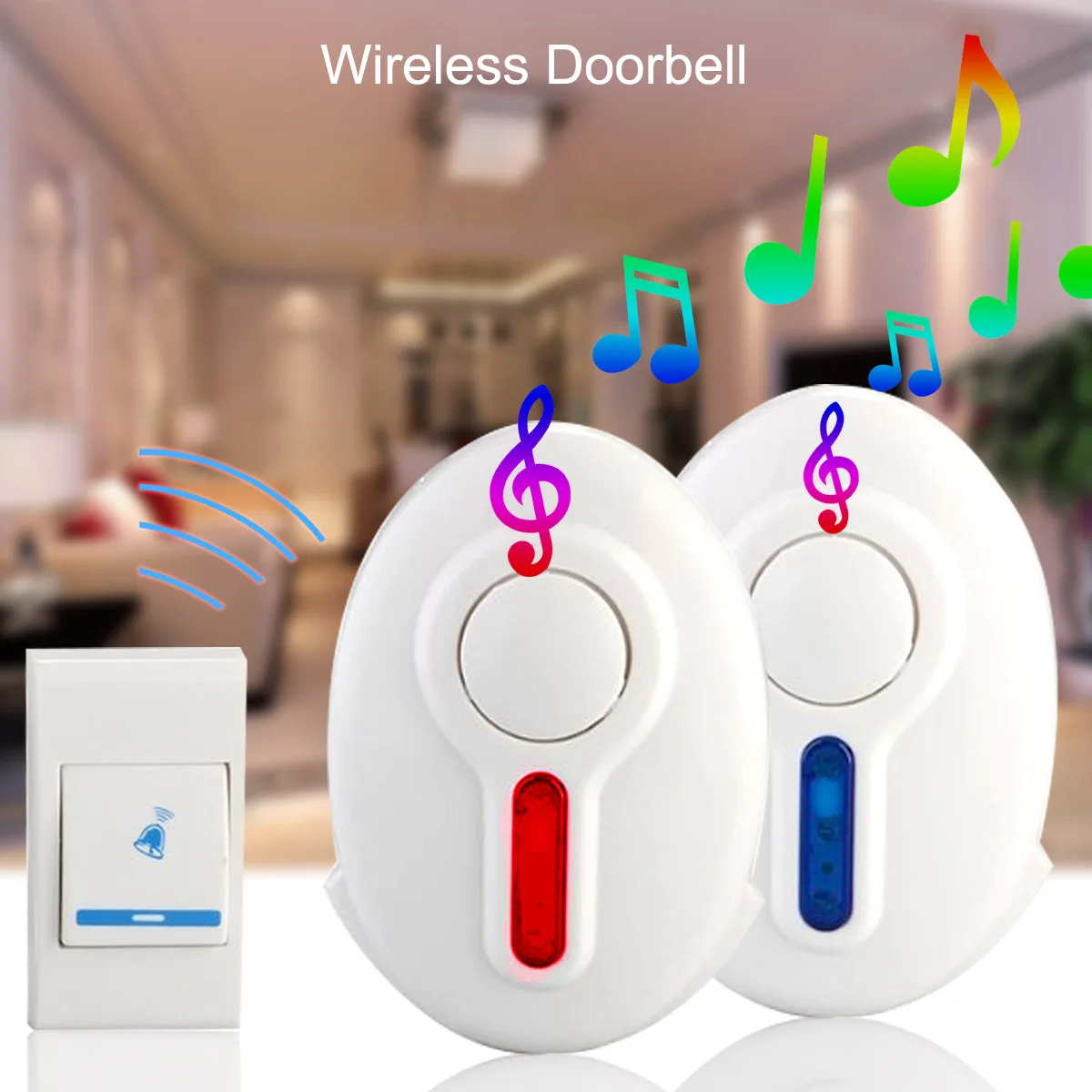 100 м Диапазон домашней безопасности беспроводной звонок Водонепроницаемый 32