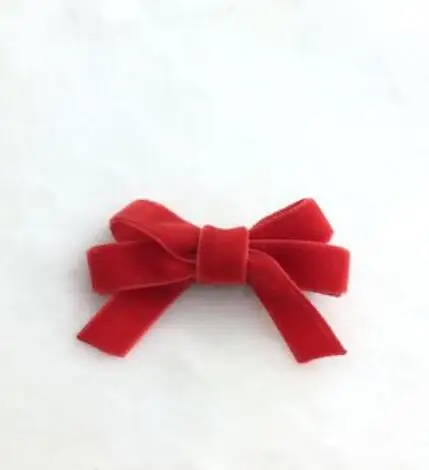 Red Clip Новое поступление, модные детские милые зимние Бархатные резинки для волос BB, заколки для волос с бантом для девочек, детские боковые заколки, милые аксессуары для волос - Цвет: Red Clip