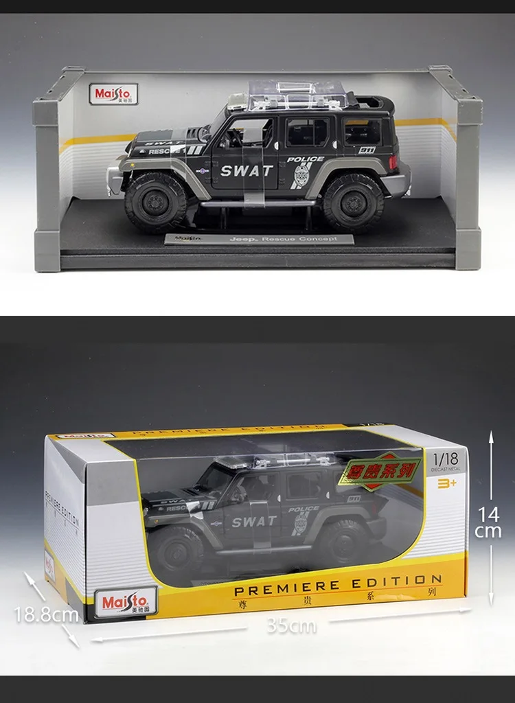 1:18 Maisto Jeep спасательная концепция литой модельный автомобиль