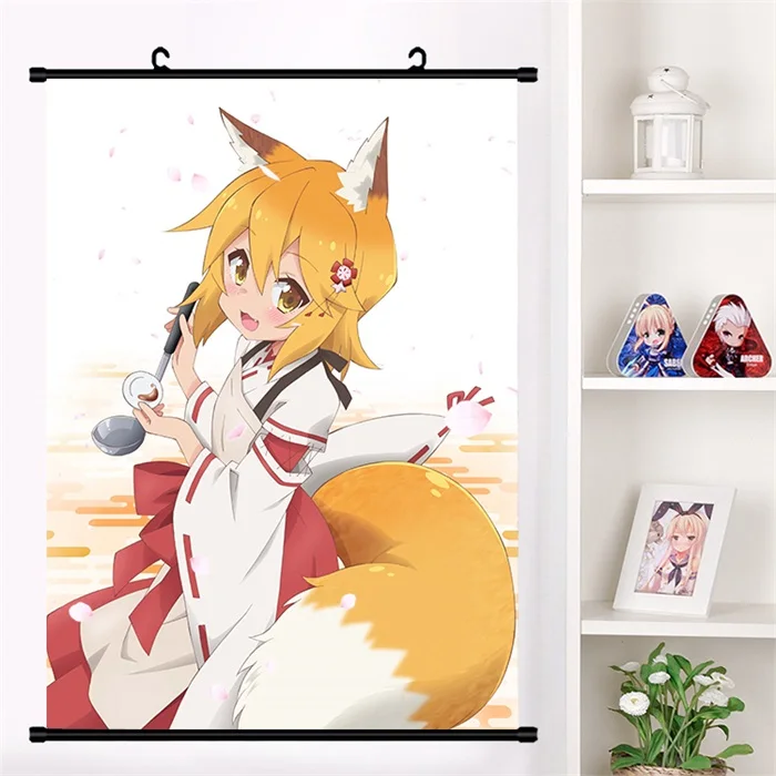 B Аниме Sewayaki Kitsune no Senko-san Senko Nakano Shiro Настенная роспись плакат Настенные подвесные плакаты коллекция домашнего декора - Цвет: B