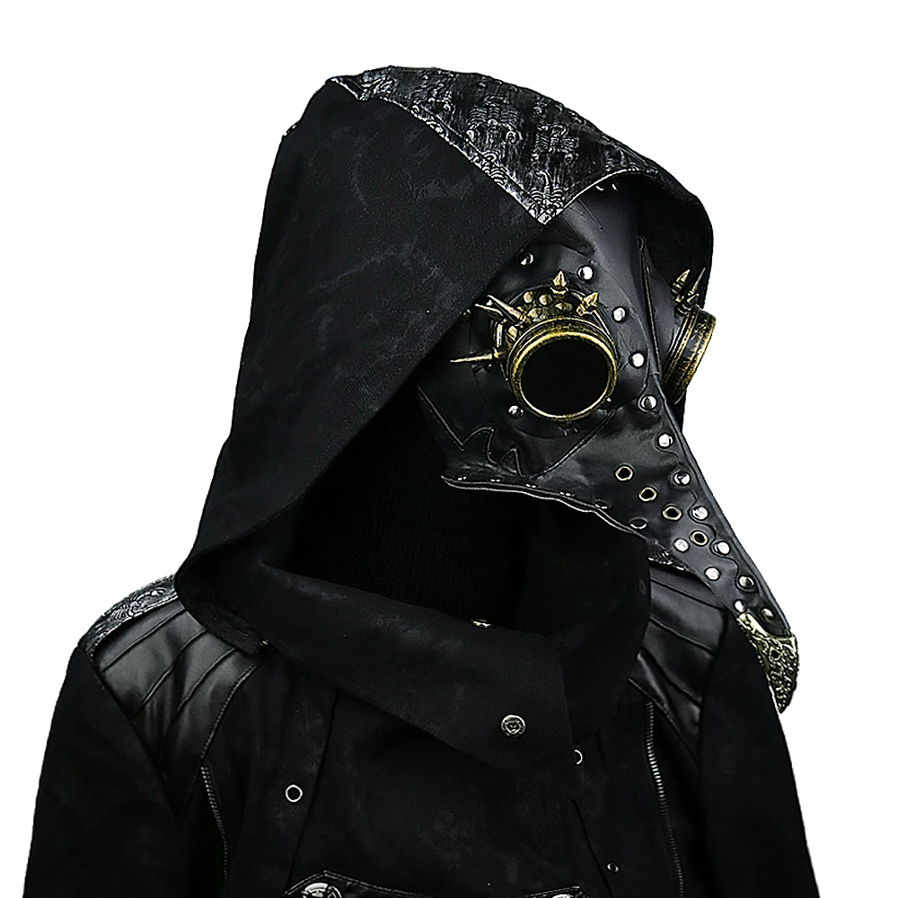 Маска Чумного доктора в стиле стимпанк маска из искусственной кожи с длинным
