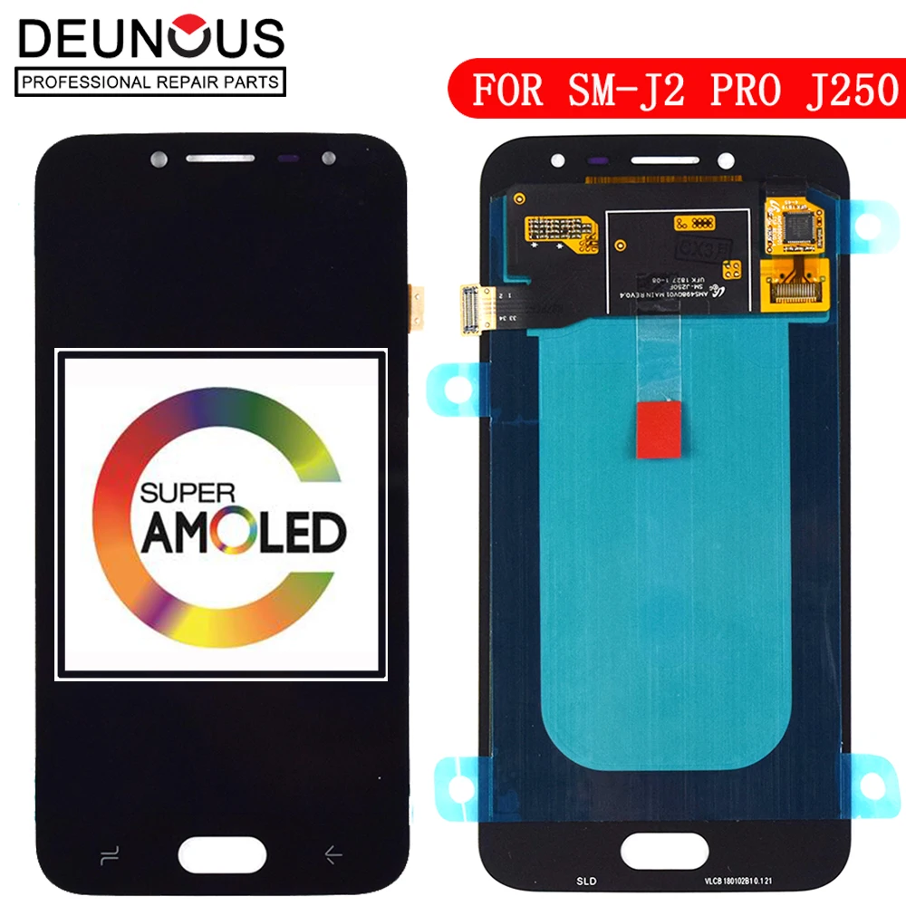 ЖК-дисплей Super Amoled для SAMSUNG Galaxy J2 Pro LCD 2018 J250 J250F J250DS, ЖК-дисплей с сенсорным экраном и дигитайзером в сборе, 100% протестирован