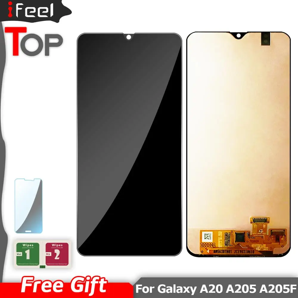 Для samsung galaxy A20 A205/DS A205F A205FD A205A дисплей сенсорный экран дигитайзер в сборе для samsung A20 lcd