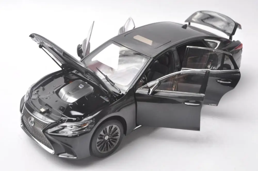 1:18 литая модель для Lexus LS500h черный Седан сплав игрушечный автомобиль миниатюрная коллекция подарок Ls 500 LS500 LC500