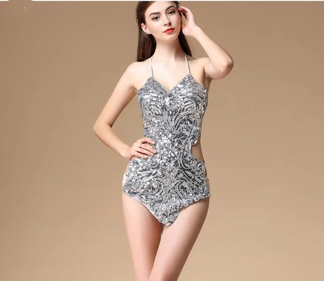 Пикантные для женщин DS Show Wear блестка украшение Купальник Одежда для выступлений Красный Зеленый Серебряный Лидер продаж