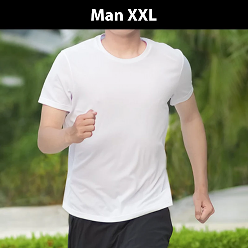 Man XXL White Xiaomi ZENPH Быстросохнущий светильник, дышащая, с коротким рукавом, Спортивная, удобная, Finess Sport T-shir-ts, быстросохнущая рубашка для мужчин и женщин - Цвет: Man XXL White