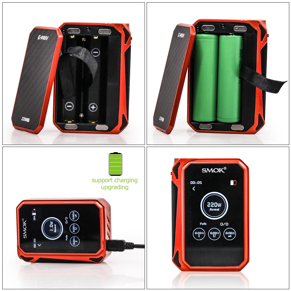 Оригинальная электронная сигарета SMOK G-PRIV Mod Vape Box 220 Вт с атомайзером TFV8 Baby Beast 3 мл