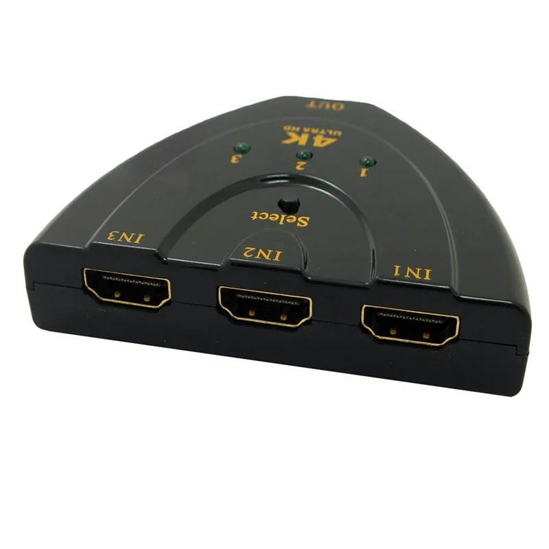 Мини 3 порта HDMI переключатель сплиттер порт для HDTV 1080P Vedio в 1 выход hdmi адаптер HD DVD