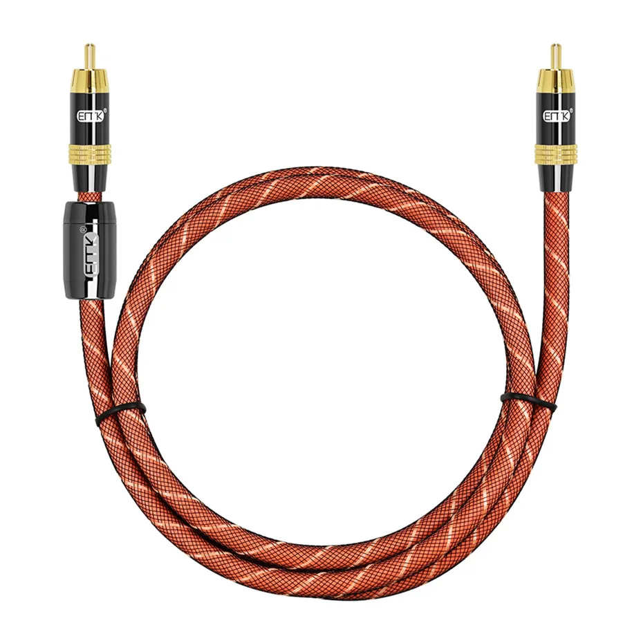 EMK стерео цифровой коаксиальный аудио видео кабель RCA динамика Hifi сабвуфер AV ТВ