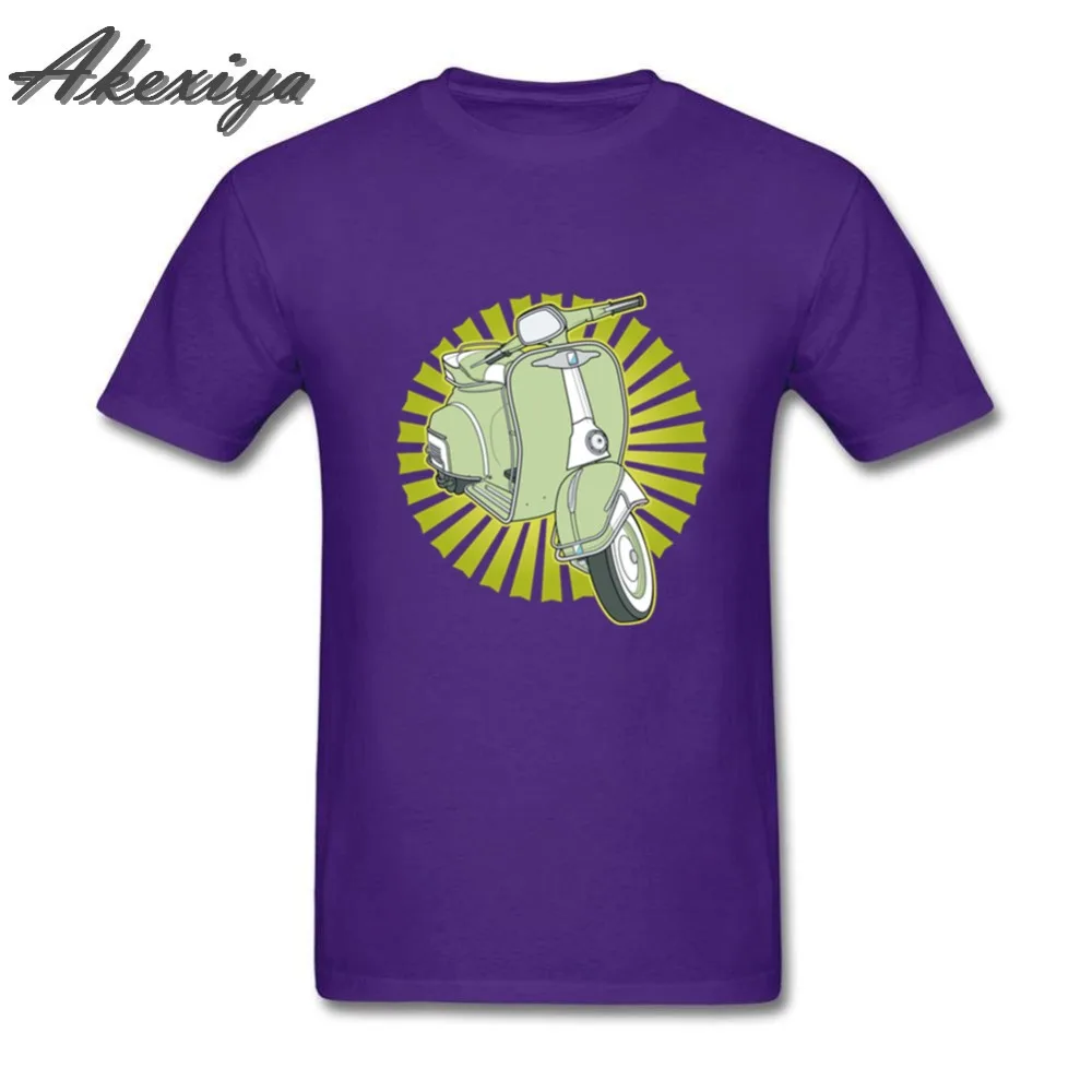 

Retro Cartoon Cute Vespa T Shirt Cool Small MotorcyclesHigh Quality Short Sleeve Funny t-shirt men camisetas hombre