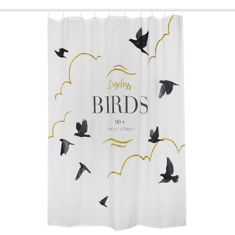 

2021 not in Nordic Polyester Shower Curtain Gold Bathroom Curtains Bathroom Curtains Waterproof Thickened Mildew Divider Curtain