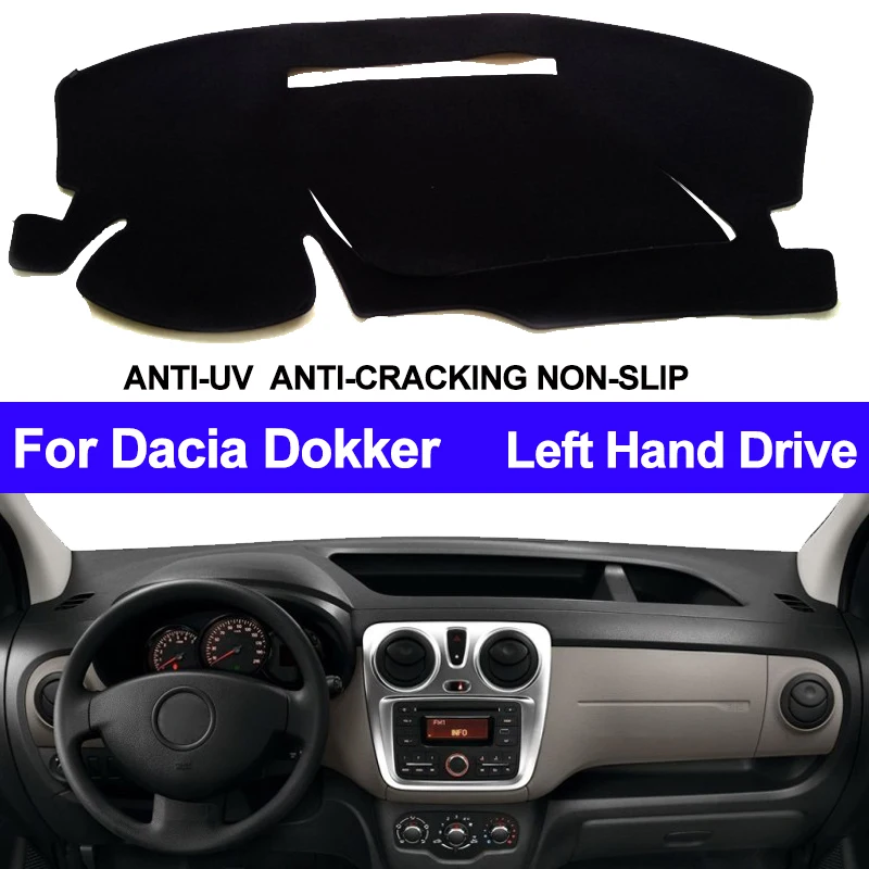 

Car Dashboard Cover For Dacia Dokker Dashmat Pad Carpet Dash Board Cover Dash Mat Sun Shade Left hand drive Auto Car Protector