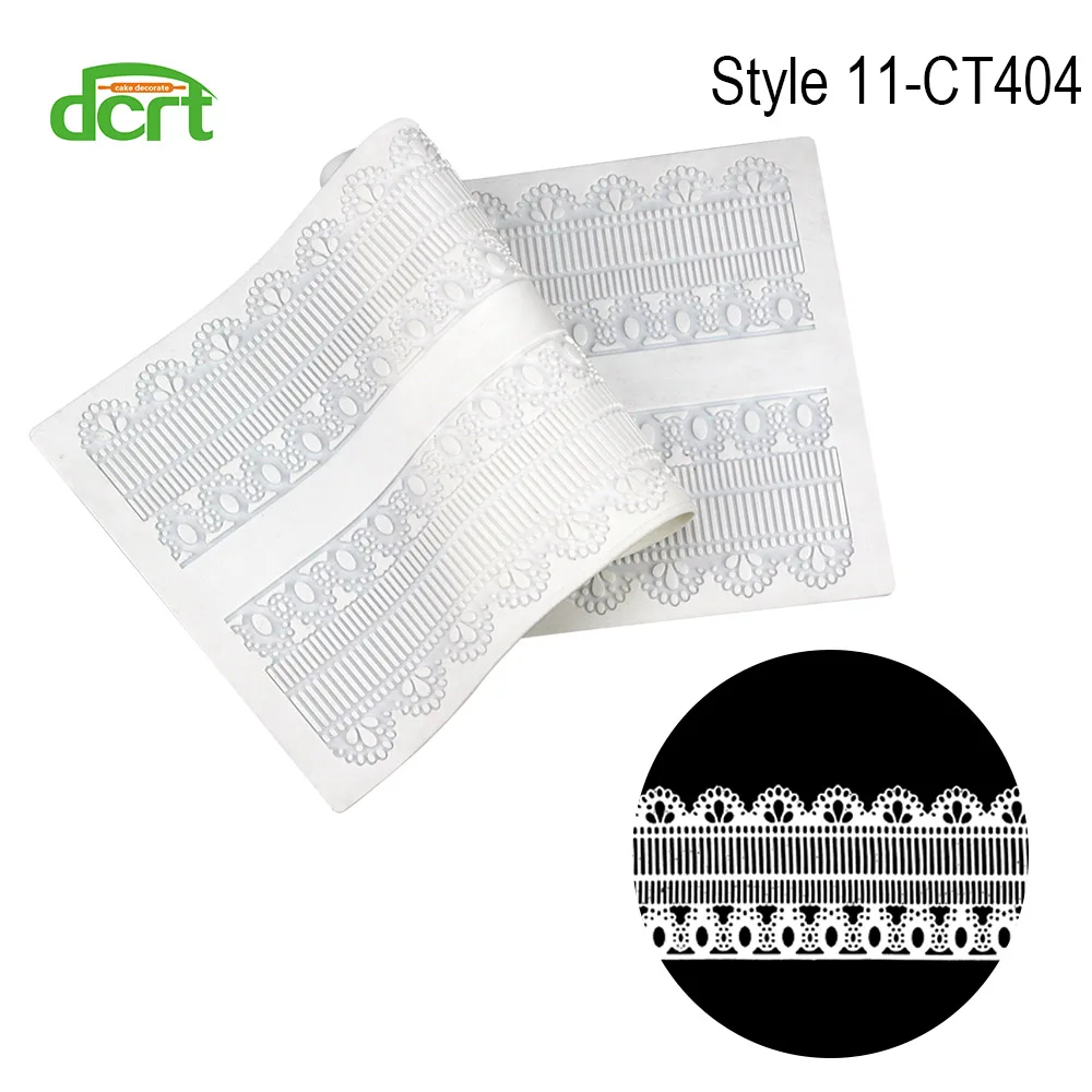 Style 11-CT404 15 видов стилей силиконовые формы помадка торт кружева рельефный торт плесень сахар кружева коврик украшения торта инструменты тиснение коврик - Цвет: Style 11-CT404