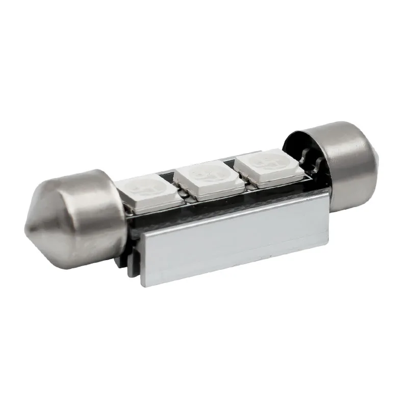 4 шт. 39 мм 6418 C5W 3 SMD 5050 светодиодный белый/синий CANBUS безошибочный автомобильный