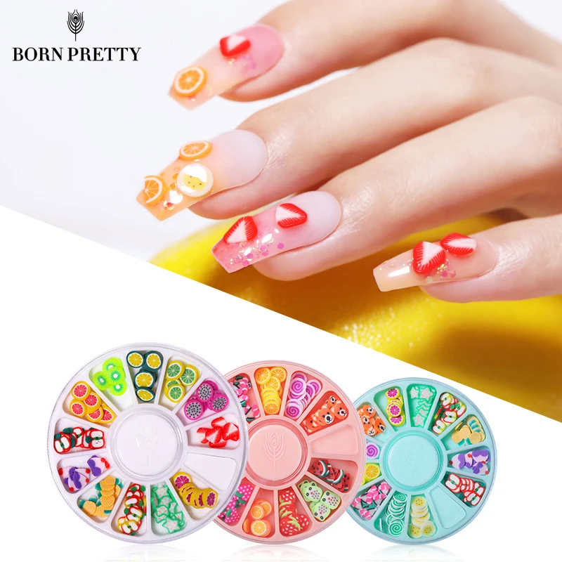 Флуоресцентные неоновые 3D украшения для ногтей BORN PRETTY фруктовый ломтик