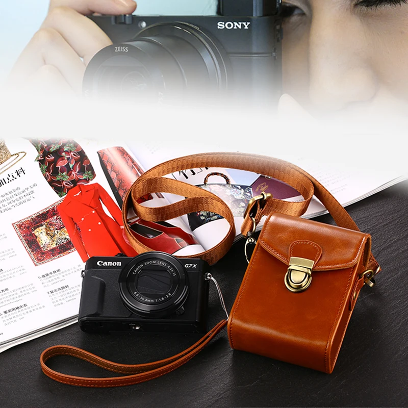 Чехол для камеры из искусственной кожи высокого качества Sony RX100 II III IV V HX90 HX80 HX60 HX50