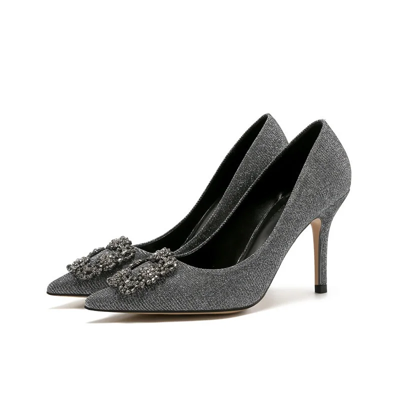 Женские туфли-лодочки элегантные шелковые атласные туфли на высоком каблуке со