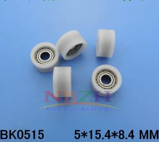 BU0515 нейлон колесо висит/шарикоподшипник с шкив для двери и окна 5x15.4x8.4 мм