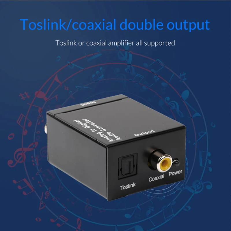 Unnlink аналого цифровой аудио адаптер 96 кГц RCA для SPDIF оптический коаксиальное
