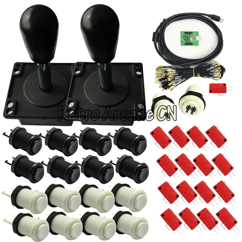 2 игрока Mame Arcade USB Kit PC PS3 в 1 энкодер для джойстиков 4/8 way & 16 HAPP кнопки|arcade usb kit|mame arcade2