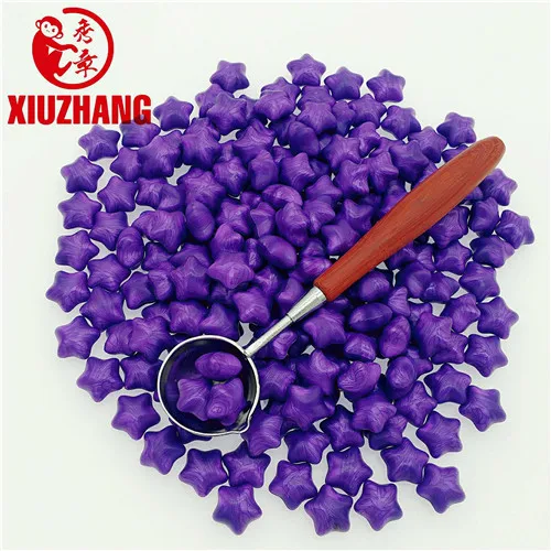 100 шт. Звездный воск + 1 стальная ложка в винтажном стиле для запечатывания