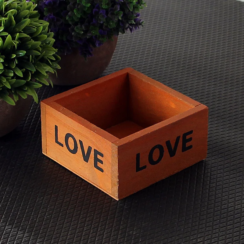 Новые ретро квадратных Multi цветочные горшки небольшой деревянный ящик