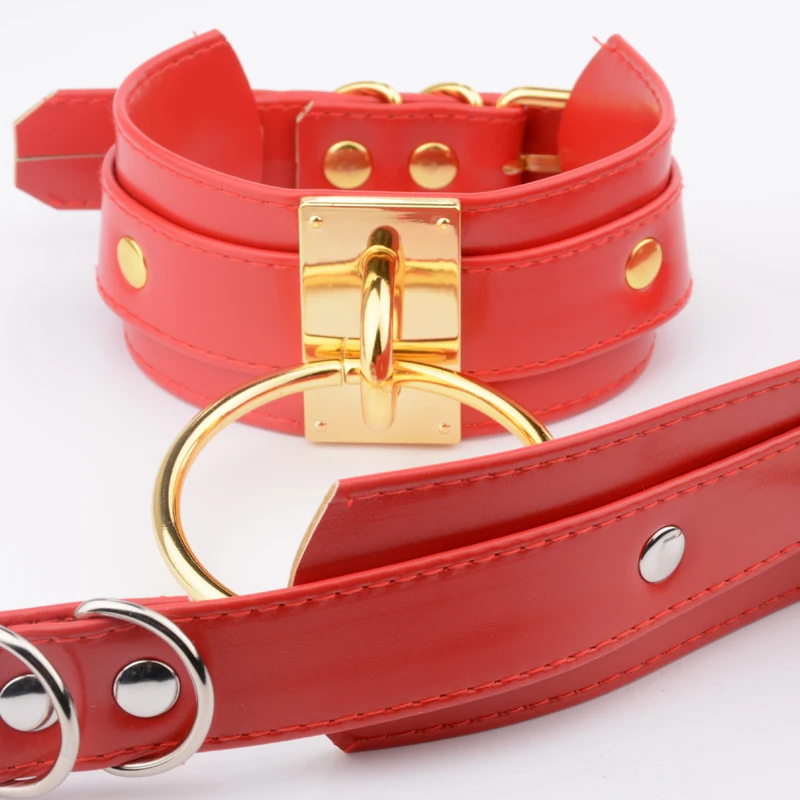 Ожерелье чокер ручной работы из искусственной кожи с круглым кольцом|Цепочки| |