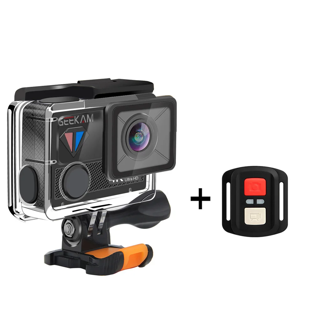 GK-T1R Black Экшн-камера T1 с сенсорным экраном Ultra HD 4K 30fps 20MP WiFi Водонепроницаемая камера на шлем для езды на велосипеде для экстремальных видов спорта - Цвет: GK-T1R Black