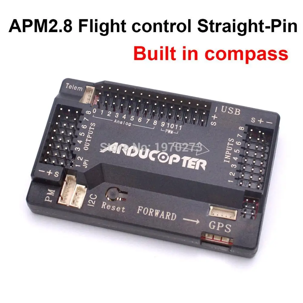 APM2.8 APM 2,8 Мультикоптер Контроллер полета 2,5 2,6 Модернизированный встроенный/без компаса с чехол для радиоуправляемого квадрокоптера F450 S500 - Цвет: Straight-Pin compass