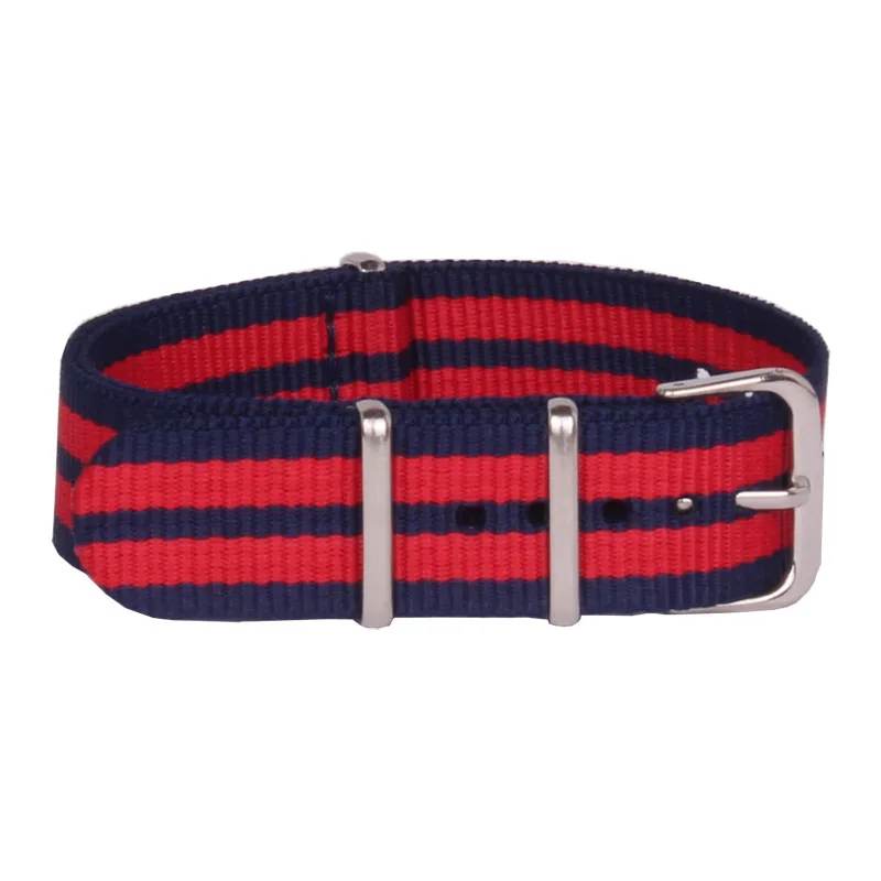 

Army Color Cambo Wholesale 20 mm Navy Red Nato Woven Fiber watchband 20mm Nylon Watch Straps Wristwatch Band Buckle Cheap fabric