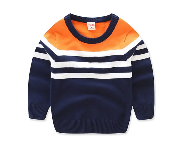Лидер продаж осенний кардиган для мальчиков свитер в полоску детская одежда